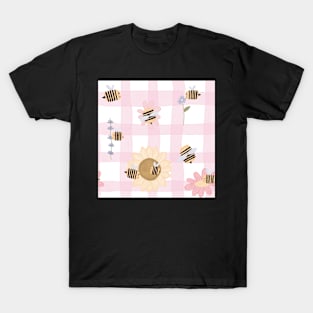 Hand drawn Bee pattern T-Shirt